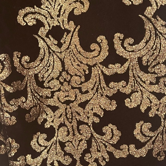 Velvet Stamped Gold Baroque print jeans, 7 For All Mankind - Picture 11 of 12